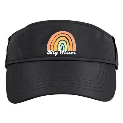 Retro Rainbow Big Sister Sibling Reveal Announcement Adult Drive Performance Visor
