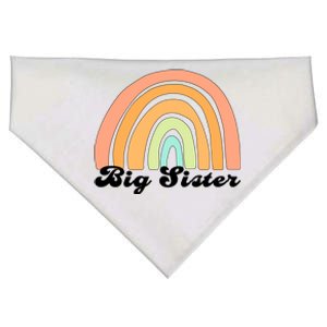 Retro Rainbow Big Sister Sibling Reveal Announcement USA-Made Doggie Bandana