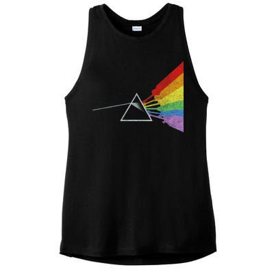 Retro Rainbow Guitars Ladies PosiCharge Tri-Blend Wicking Tank