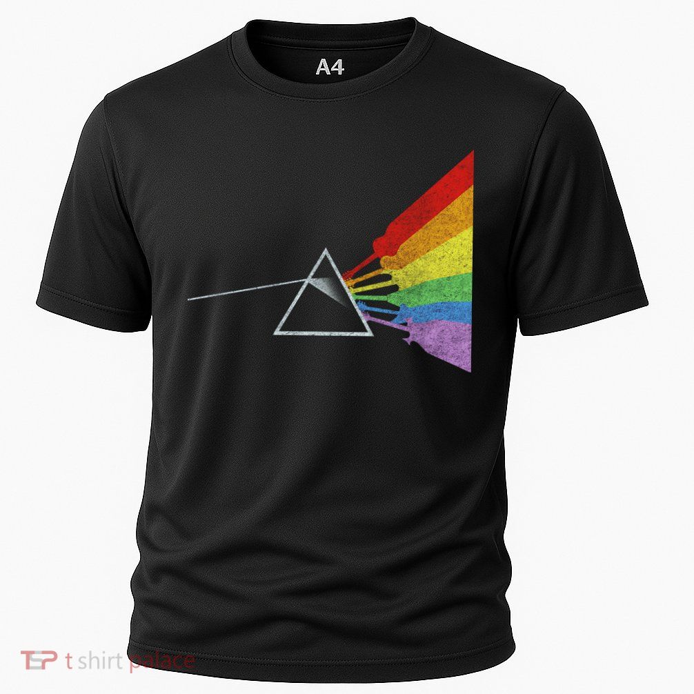 Retro Rainbow Guitars Cooling Performance Crew T-Shirt