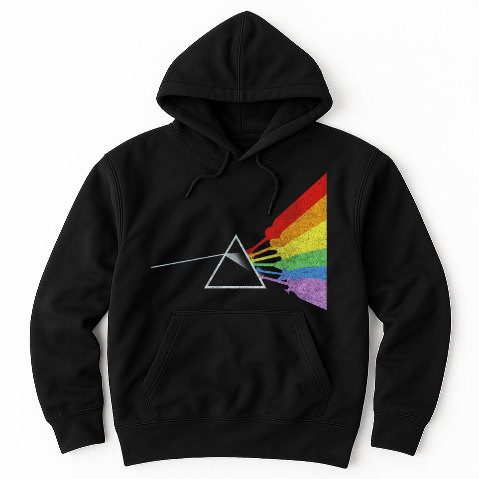 Retro Rainbow Guitars Hoodie
