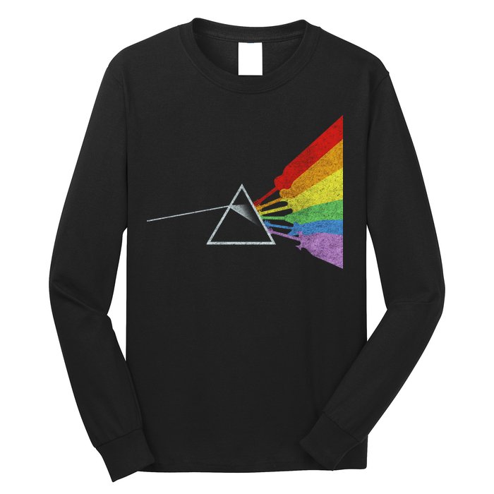 Retro Rainbow Guitars Long Sleeve Shirt