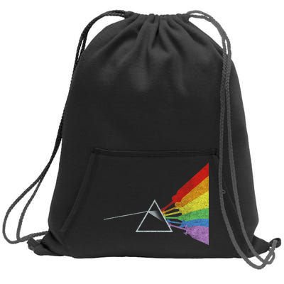 Retro Rainbow Guitars Sweatshirt Cinch Pack Bag