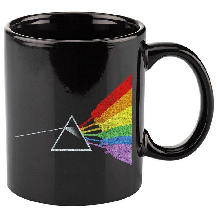 Retro Rainbow Guitars 11oz C Handle Ceramic Mug