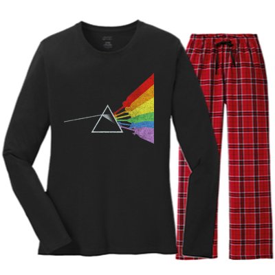 Retro Rainbow Guitars Women's Long Sleeve Flannel Pajama Set 