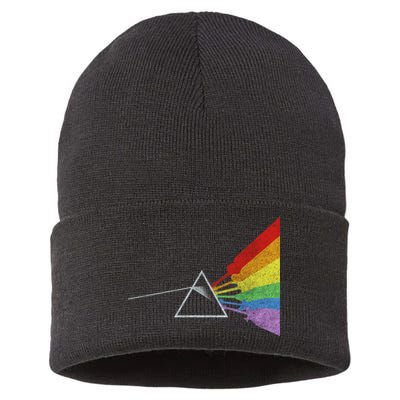 Retro Rainbow Guitars Sustainable Knit Beanie