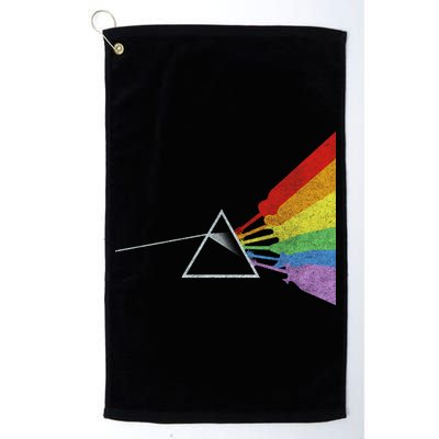 Retro Rainbow Guitars Golf Towel