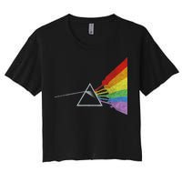 Retro Rainbow Guitars Women's Crop Top Tee