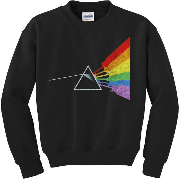 Retro Rainbow Guitars Kids Sweatshirt