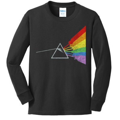 Retro Rainbow Guitars Kids Long Sleeve Shirt