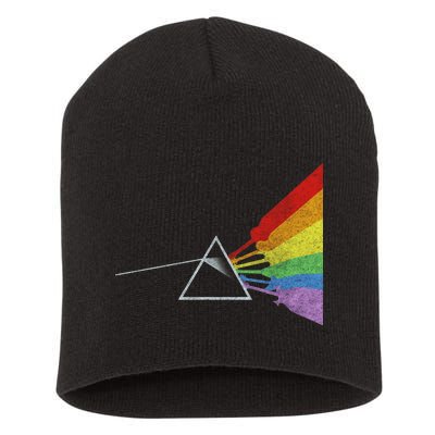 Retro Rainbow Guitars Short Acrylic Beanie