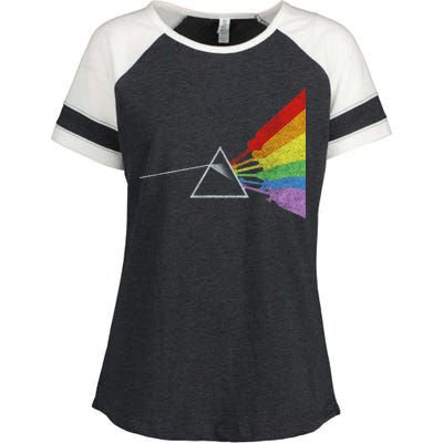 Retro Rainbow Guitars Enza Ladies Jersey Colorblock Tee