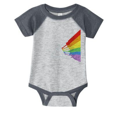 Retro Rainbow Guitars Infant Baby Jersey Bodysuit