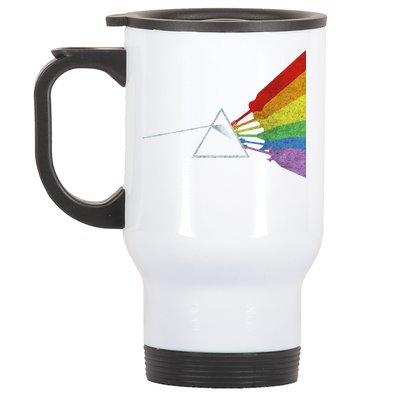 Retro Rainbow Guitars Stainless Steel Travel Mug