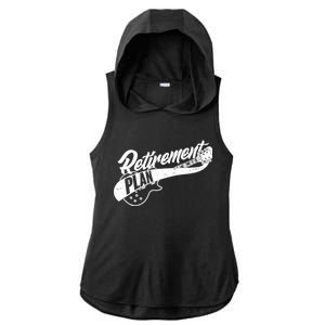 Retro Retirement Plan Guitar Ladies PosiCharge Tri-Blend Wicking Draft Hoodie Tank