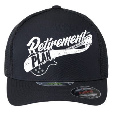 Retro Retirement Plan Guitar Flexfit Unipanel Trucker Cap