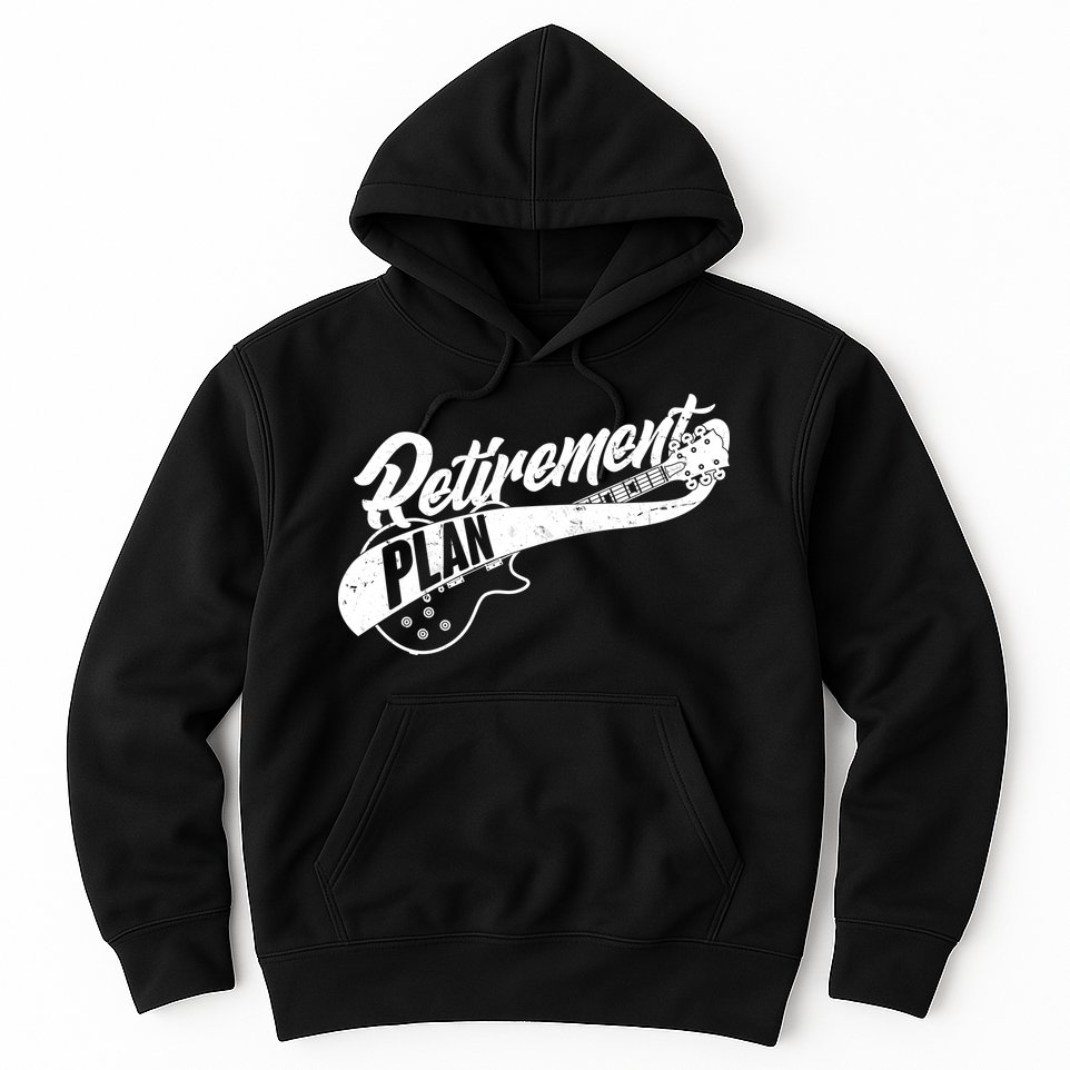 Retro Retirement Plan Guitar Hoodie