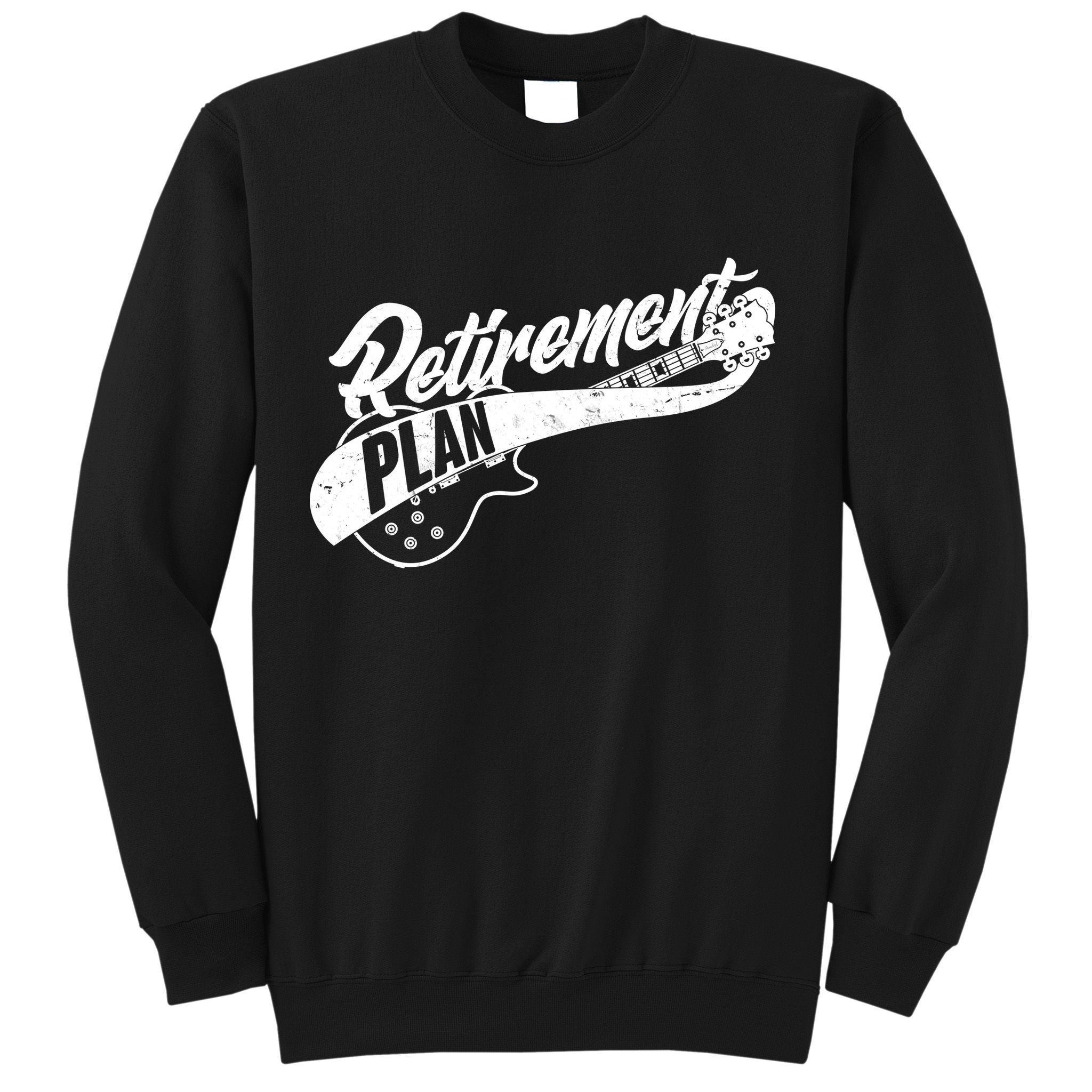 Retro Retirement Plan Guitar Sweatshirt