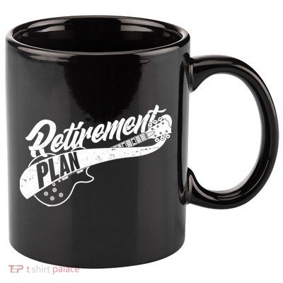 Retro Retirement Plan Guitar 11oz C Handle Ceramic Mug