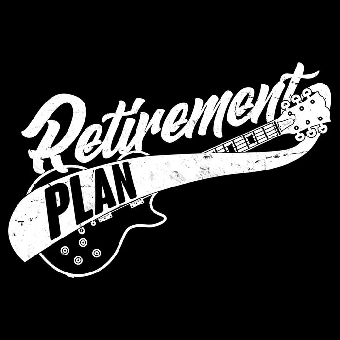 Retro Retirement Plan Guitar Drawstring Bag