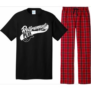 Retro Retirement Plan Guitar Pajama Set