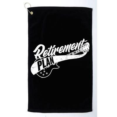 Retro Retirement Plan Guitar Golf Towel