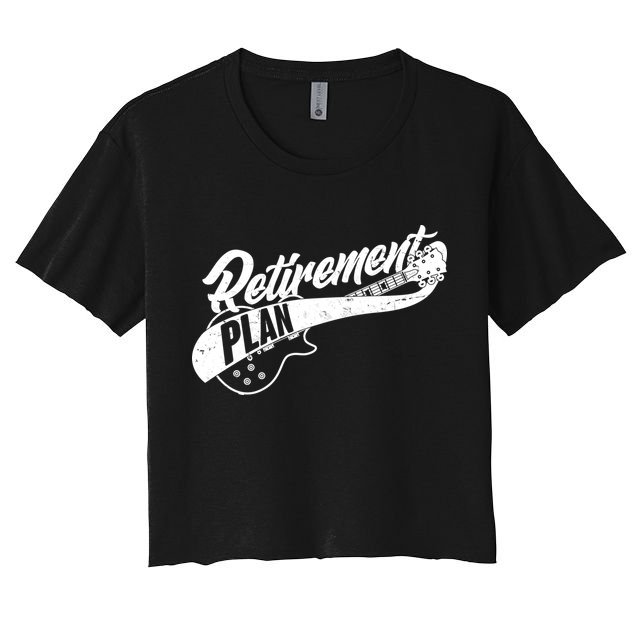 Retro Retirement Plan Guitar Crop Top