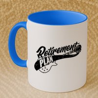 Retro Retirement Plan Guitar Mug