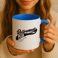 Retro Retirement Plan Guitar Mug