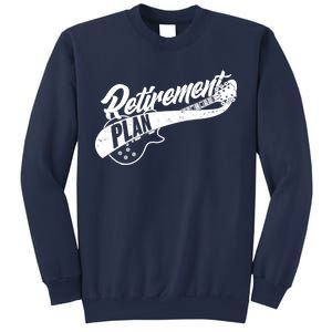 Retro Retirement Plan Guitar Sweatshirt