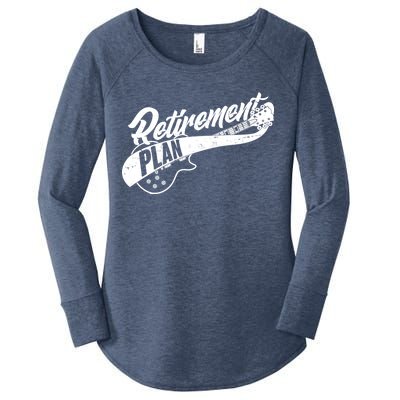 Retro Retirement Plan Guitar Women's Perfect Tri Tunic Long Sleeve Shirt