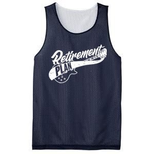 Retro Retirement Plan Guitar Mesh Reversible Basketball Jersey Tank