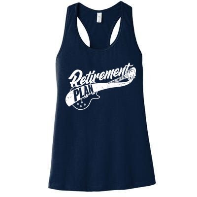 Retro Retirement Plan Guitar Women's Racerback Tank