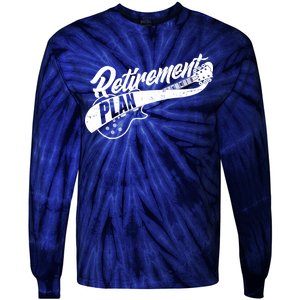 Retro Retirement Plan Guitar Tie-Dye Long Sleeve Shirt