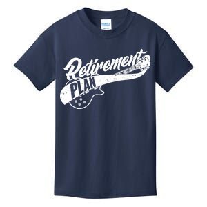 Retro Retirement Plan Guitar Kids T-Shirt