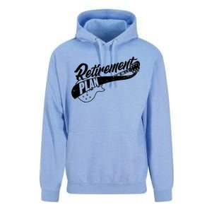 Retro Retirement Plan Guitar Unisex Surf Hoodie