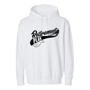 Retro Retirement Plan Guitar Garment-Dyed Fleece Hoodie