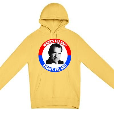 Retro Richard Nixon Nixon's The One Presidential Campaign Premium Pullover Hoodie