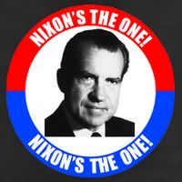 Retro Richard Nixon Nixon's The One Presidential Campaign Adult Drive Performance Visor