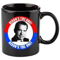 Retro Richard Nixon Nixon's The One Presidential Campaign 11oz C Handle Ceramic Mug