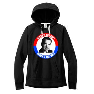 Retro Richard Nixon Nixon's The One Presidential Campaign Women's Fleece Hoodie