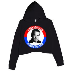 Retro Richard Nixon Nixon's The One Presidential Campaign Crop Fleece Hoodie