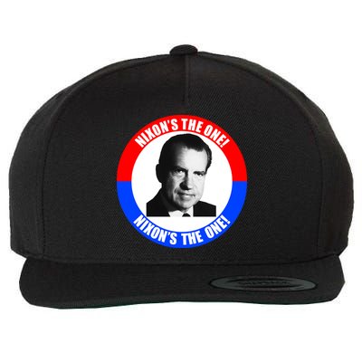Retro Richard Nixon Nixon's The One Presidential Campaign Wool Snapback Cap