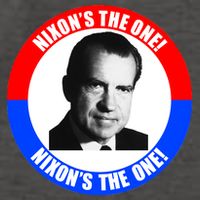 Retro Richard Nixon Nixon's The One Presidential Campaign Vector Backpack