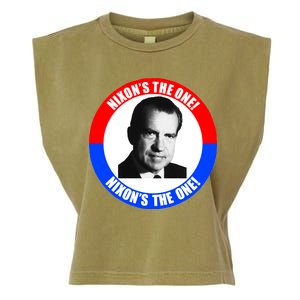 Retro Richard Nixon Nixon's The One Presidential Campaign Garment-Dyed Women's Muscle Tee