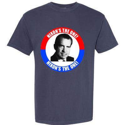 Retro Richard Nixon Nixon's The One Presidential Campaign Garment-Dyed Heavyweight T-Shirt