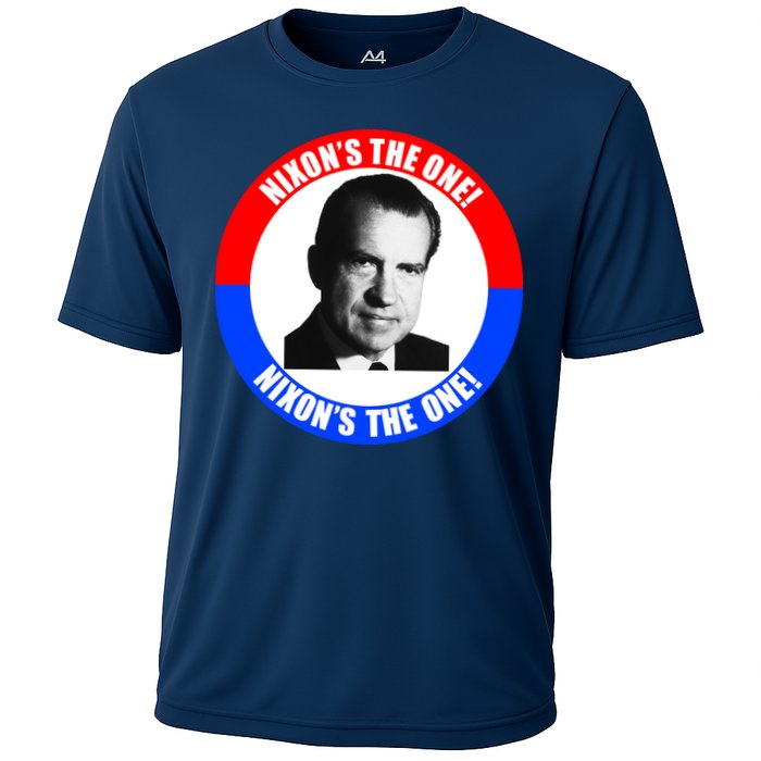 Retro Richard Nixon Nixon's The One Presidential Campaign Cooling Performance Crew T-Shirt