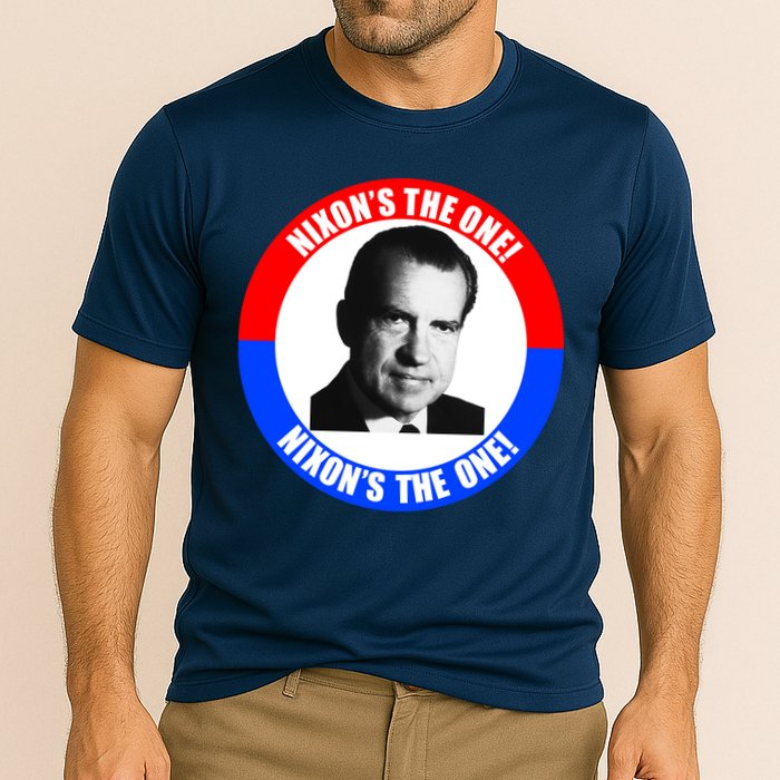Retro Richard Nixon Nixon's The One Presidential Campaign Cooling Performance Crew T-Shirt
