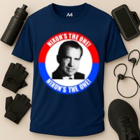 Retro Richard Nixon Nixon's The One Presidential Campaign Cooling Performance Crew T-Shirt
