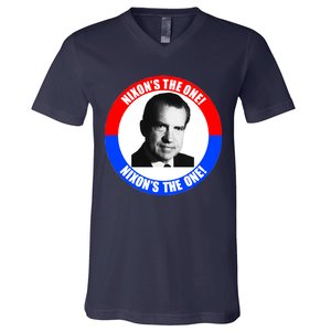 Retro Richard Nixon Nixon's The One Presidential Campaign V-Neck T-Shirt